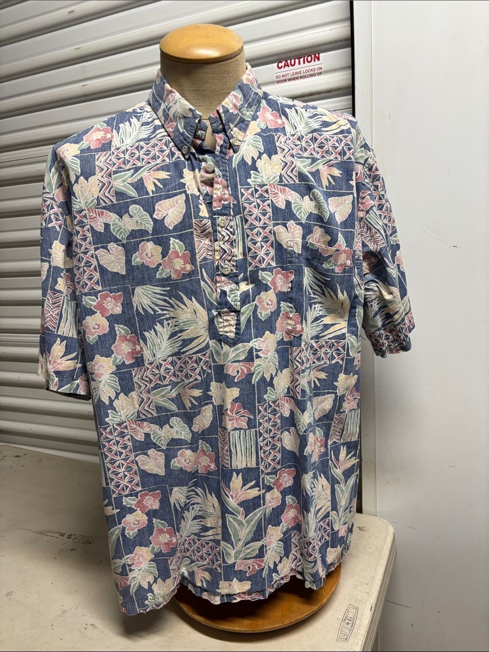 Vintage Cooke Street Men's Floral Short-Sleeve Aloha Shirt 2XL